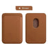 MagSafe Leather Wallet Slim Magnetic Phone Wallet in brown color, showcasing front and back views with a sleek design.