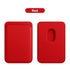 MagSafe Leather Wallet Slim Magnetic Phone Wallet in vibrant red color, showcasing front and back views.