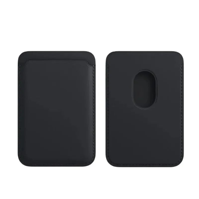 MagSafe Leather Wallet Slim Magnetic Phone Wallet in black, showcasing a sleek design and magnetic compatibility.