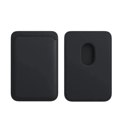 MagSafe Leather Wallet Slim Magnetic Phone Wallet in black, showcasing a sleek design and magnetic compatibility.